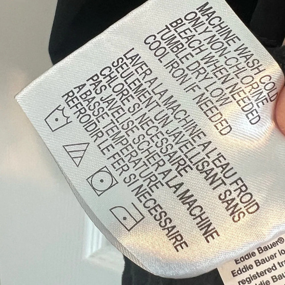 Eddie Bauer Black Shaded Crosshatch Softshell Zip Up Jacket Large - Picture 10 of 12